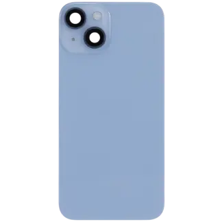 Rückglas mit MagSafe Magnet & NFC & Taschenlampen-Flexkabel für iPhone 14 (ausgebautes Originalteil: Grade B) (Blue (Blau))