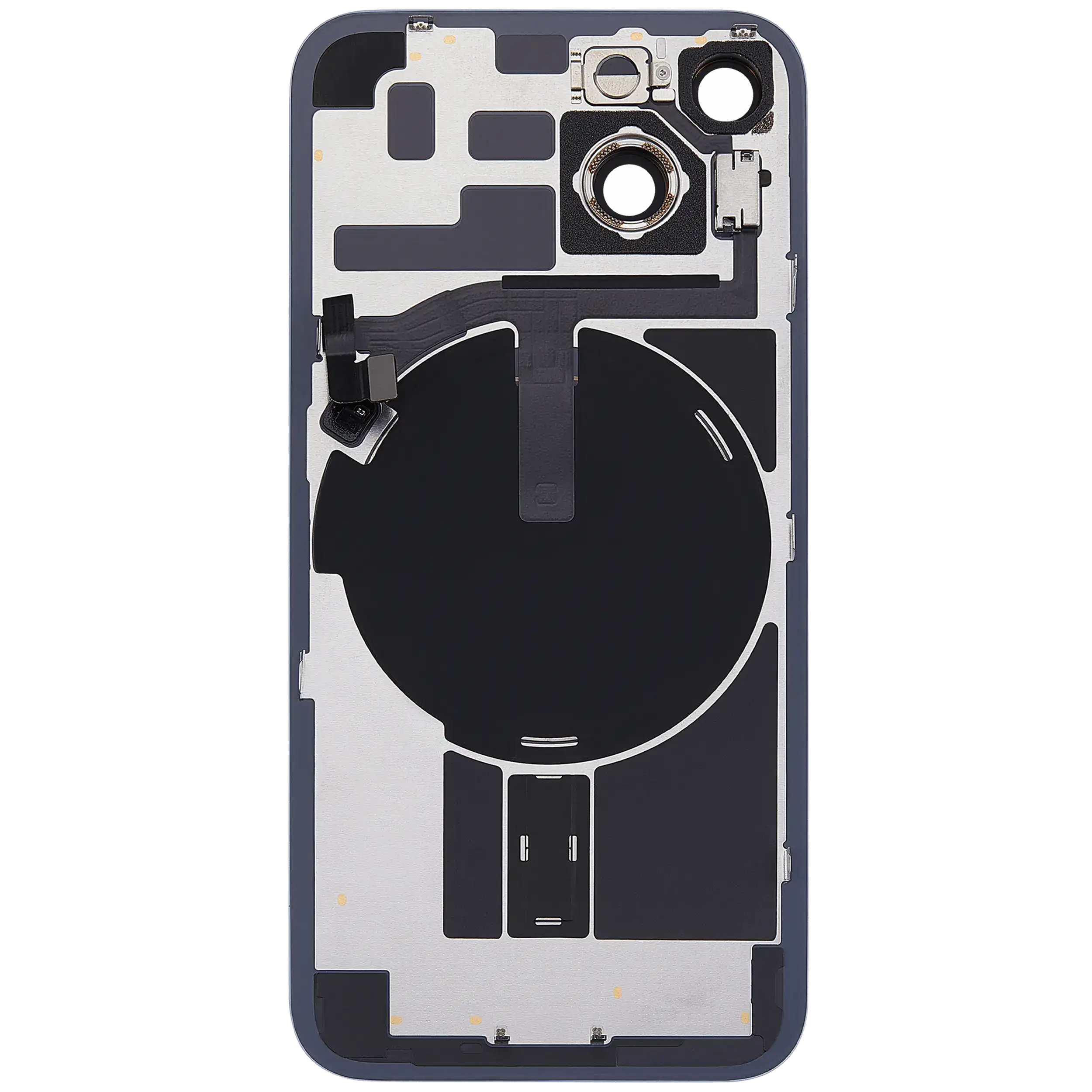 Rückglas mit MagSafe Magnet & NFC & Taschenlampen-Flexkabel für iPhone 14 (ausgebautes Originalteil: Grade B) (Blue (Blau)) – Bild 4