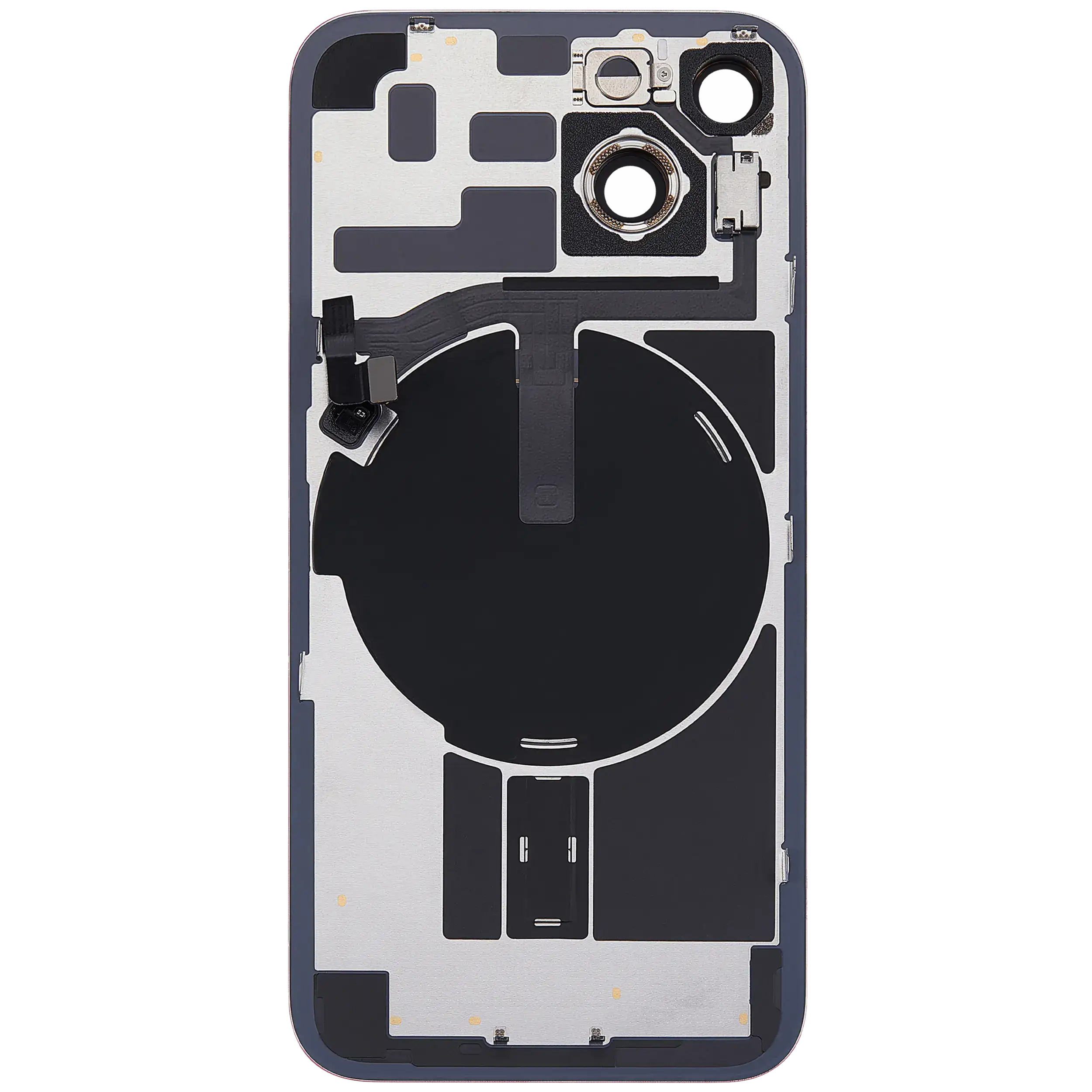 Rückglas mit MagSafe Magnet & NFC & Taschenlampen-Flexkabel für iPhone 14 (ausgebautes Originalteil: Grade B) (Red (Rot)) – Bild 4