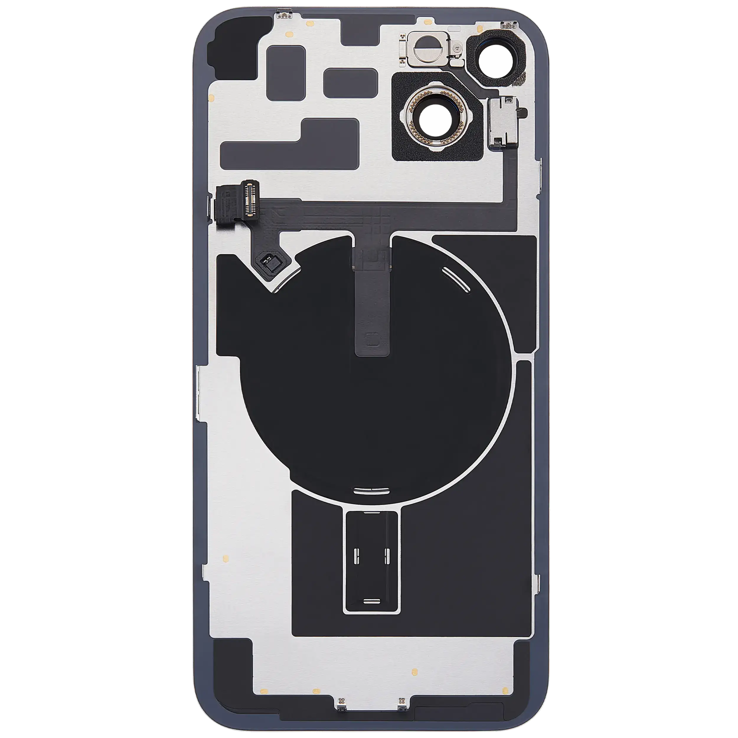 Rückglas mit MagSafe Magnet & NFC & Taschenlampen-Flexkabel für iPhone 14 Plus (ausgebautes Originalteil: Grade B) (Purple (Violett)) – Bild 4