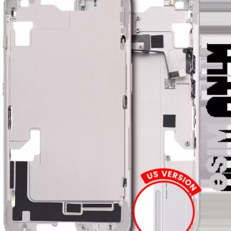 Mittelrahmen mit Kleinteilen für iPhone 14 (US-Version) (ausgebautes Originalteil: Grade B) (Starlight)