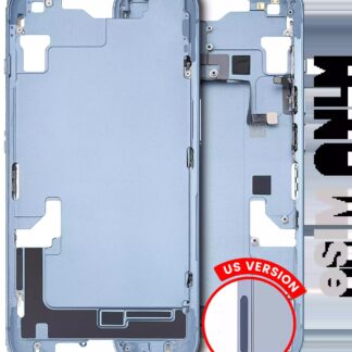 Mittelrahmen mit Kleinteilen für iPhone 14 (US-Version) (ausgebautes Originalteil: Grade B) (Blue (Blau))