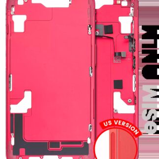 Mittelrahmen mit Kleinteilen für iPhone 14 (US-Version) (ausgebautes Originalteil: Grade B) (Red (Rot))