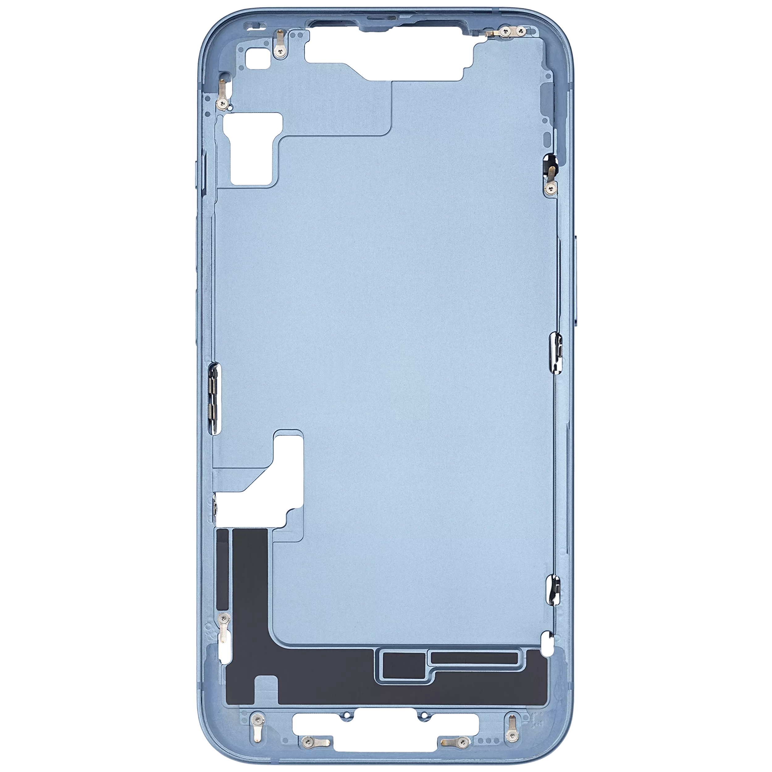 Mittelrahmen mit Kleinteilen für iPhone 14 (US-Version) (ausgebautes Originalteil: Grade C) (Blue (Blau)) – Bild 3