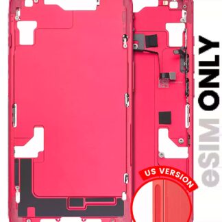 Mittelrahmen mit Kleinteilen für iPhone 14 (US-Version) (ausgebautes Originalteil: Grade C) (Red (Rot))