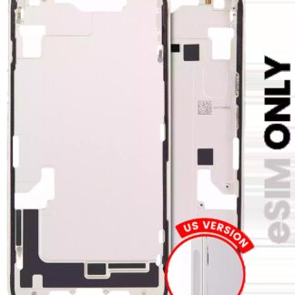 Mittelrahmen mit Kleinteilen für iPhone 14 (US-Version) (ausgebautes Originalteil: Grade C) (Starlight)