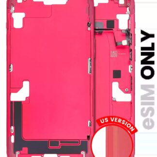 Mittelrahmen mit Kleinteilen für iPhone 14 Plus (US-Version) (ausgebautes Originalteil: Grade B) (Red (Rot))