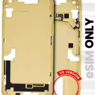 Mittelrahmen mit Kleinteilen für iPhone 14 Plus (US-Version) (ausgebautes Originalteil: Grade B) (Yellow)