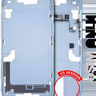 Mittelrahmen mit Kleinteilen für iPhone 14 Plus (US-Version) (ausgebautes Originalteil: Grade C) (Blue (Blau))