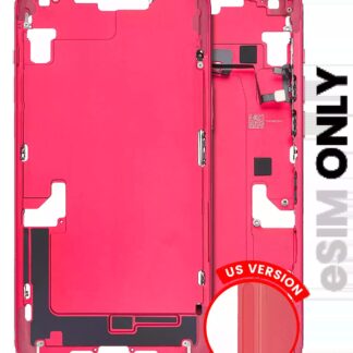 Mittelrahmen mit Kleinteilen für iPhone 14 Plus (US-Version) (ausgebautes Originalteil: Grade C) (Red (Rot))
