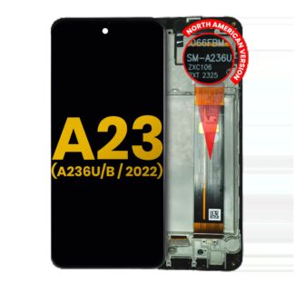 LCD Display mit Rahmen für Samsung Galaxy A23 5G (A236U/B / 2022) (North American U/B Version) (professionell aufgearbeitet)