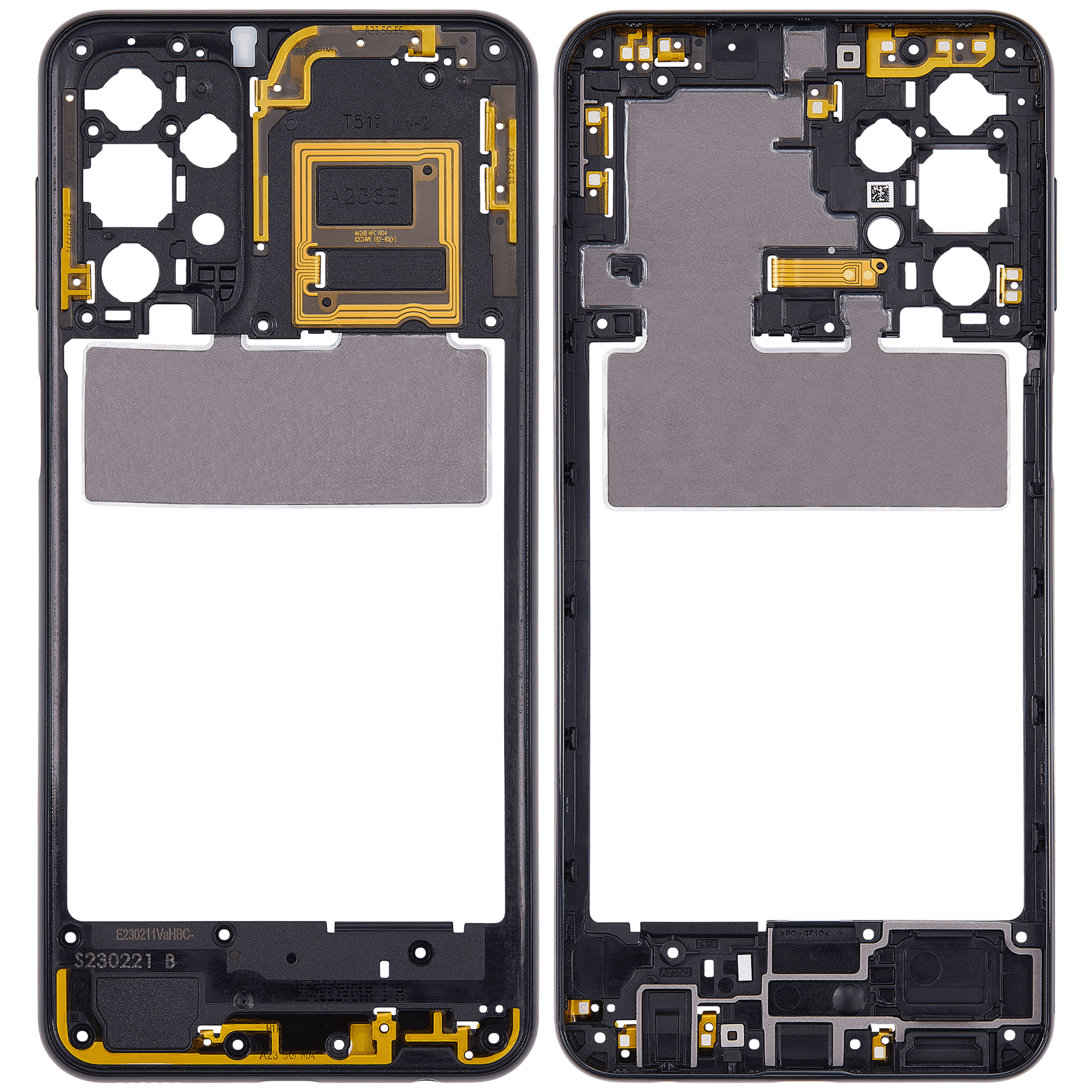 Mittelrahmen für Samsung Galaxy A23 5G (A236B / 2022) (International Version) (Black (Schwarz)) – Bild 2