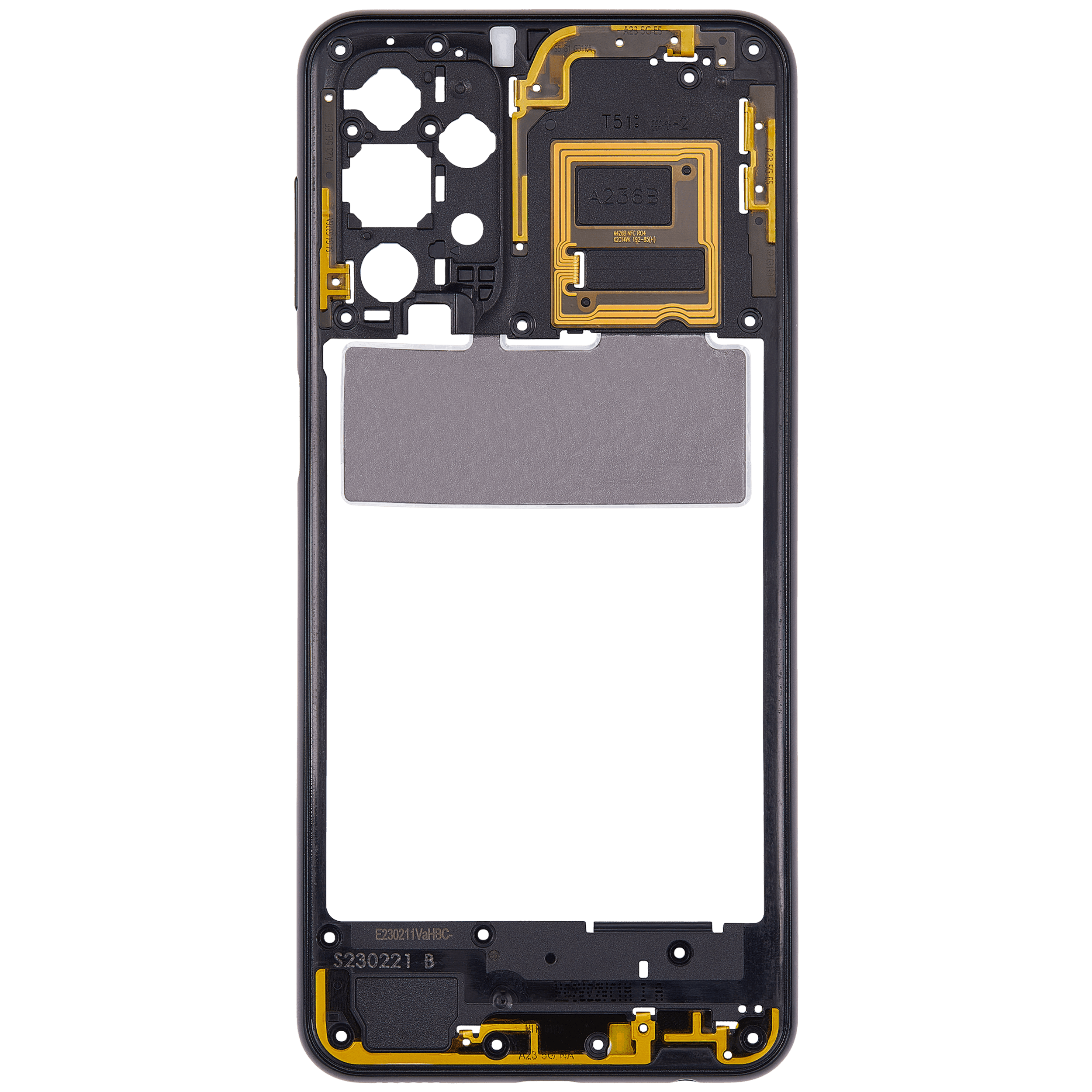 Mittelrahmen für Samsung Galaxy A23 5G (A236B / 2022) (International Version) (Black (Schwarz)) – Bild 3