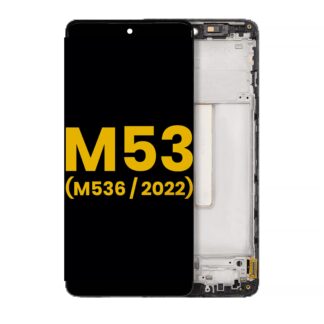 OLED Display mit Rahmen für Samsung Galaxy M53 5G (M536 / 2022) (professionell aufgearbeitet)