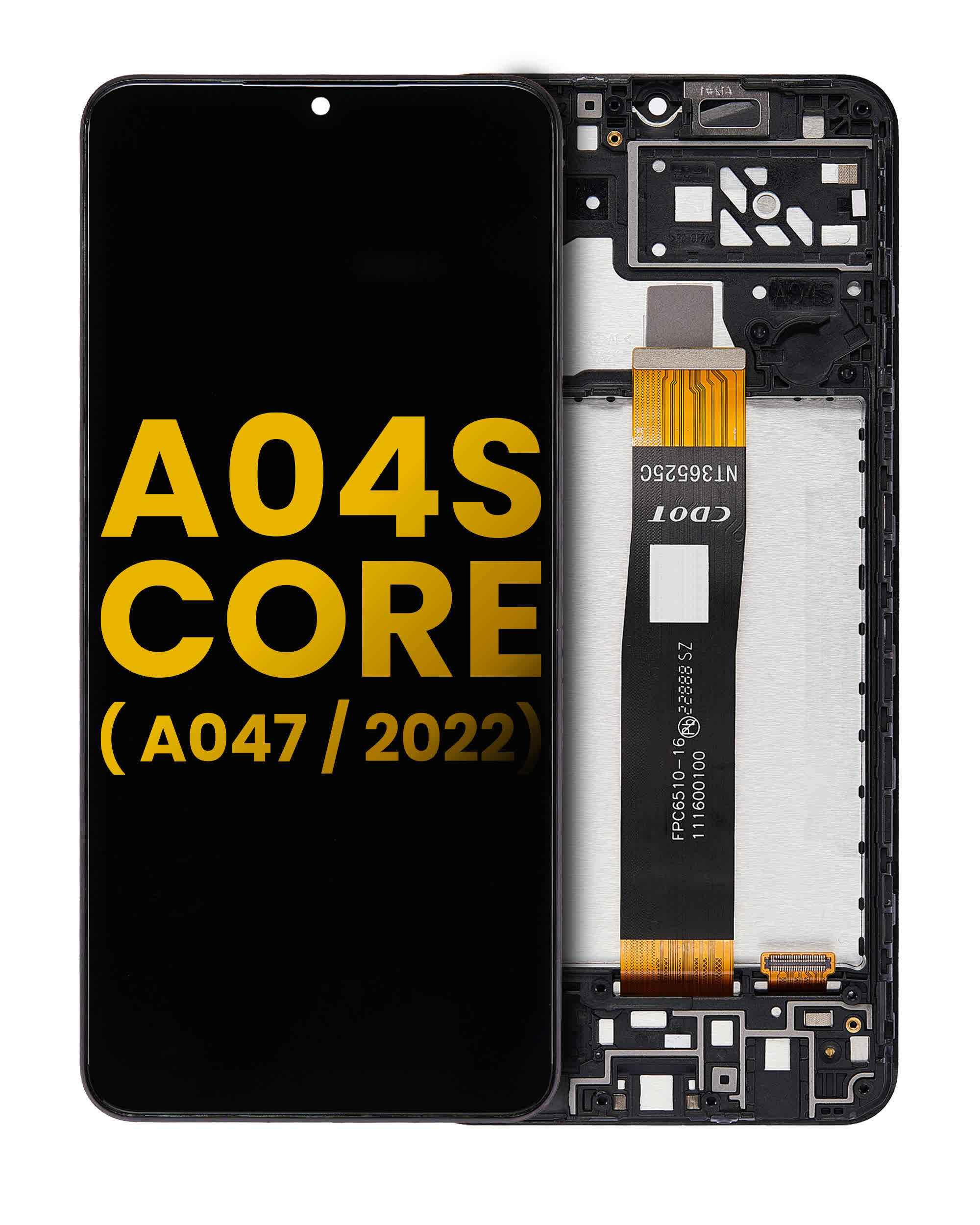 LCD Display mit Rahmen für Samsung Galaxy A04S (A047 / 2022) (professionell aufgearbeitet)