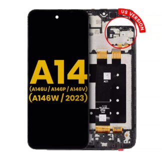 LCD Display mit Rahmen für Samsung Galaxy A14 5G (A146U / A146P / A146V / A146W / 2023) (US-Version) (professionell aufgearbeitet)