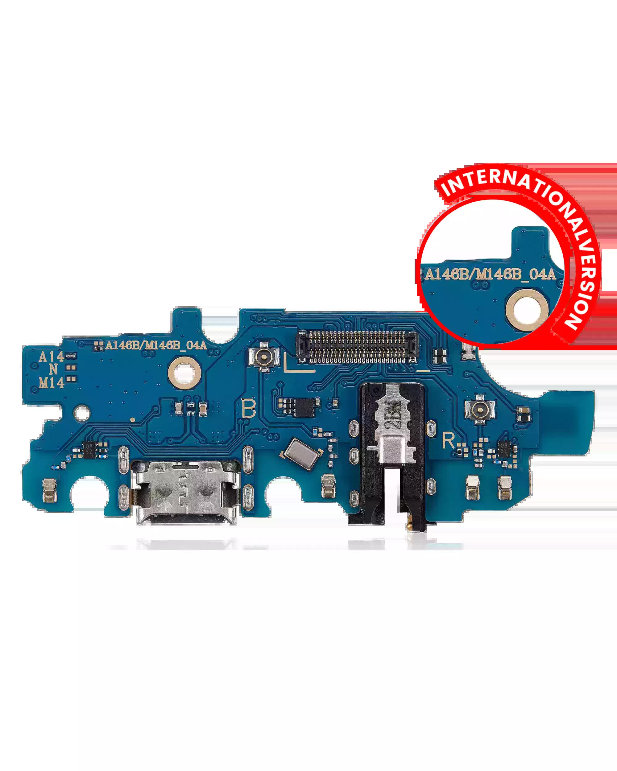 Ladebuchse mit Kopfhörerbuchse für Samsung Galaxy A14 5G (A146B / 2023) (International Version) (Aftermarket Plus)