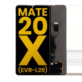 OLED Display ohne Rahmen für Huawei Mate 20 X 4G / 5G (EVR-L29) (professionell aufgearbeitet) (Black (Schwarz))