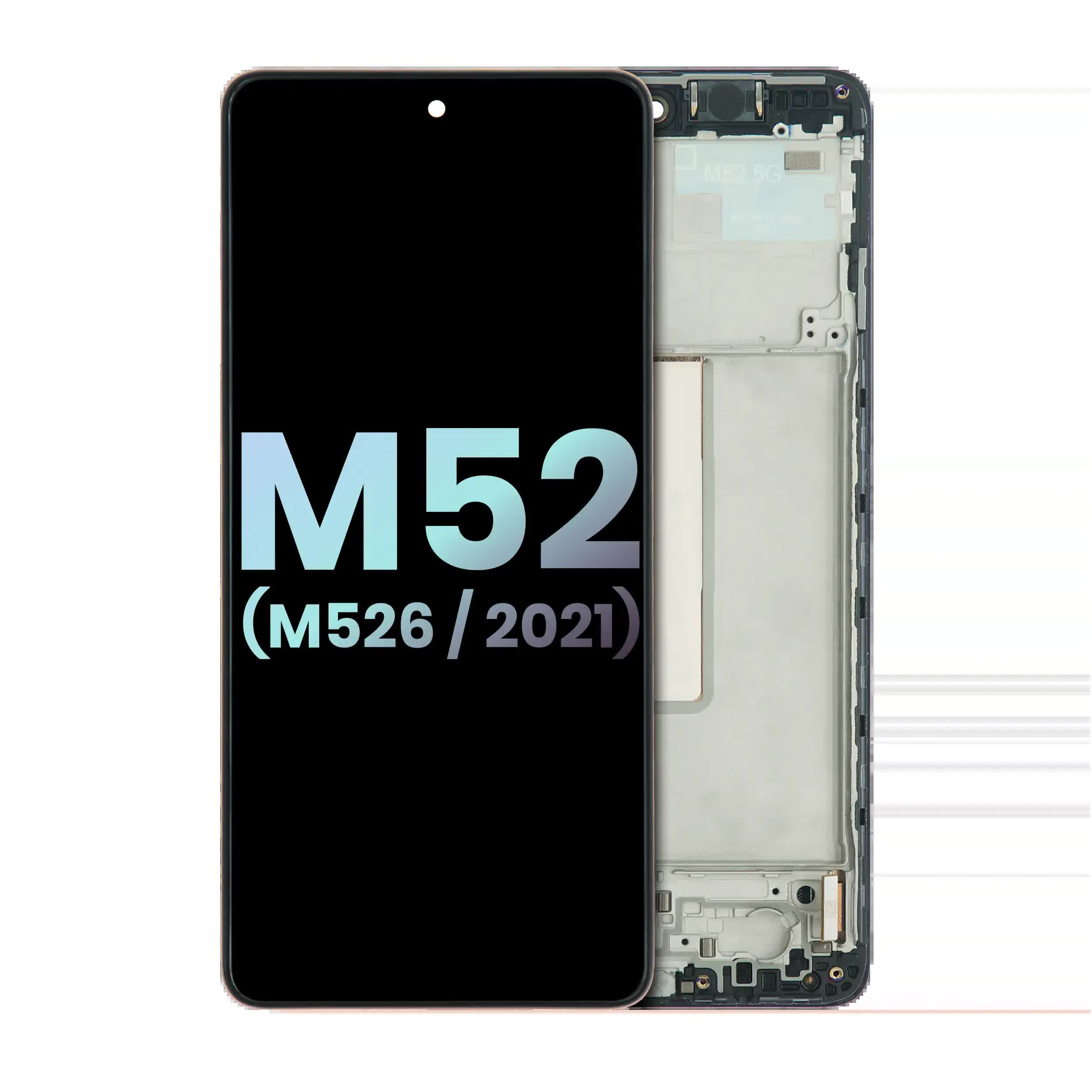 OLED Display mit Rahmen für Samsung Galaxy M52 5G (M526 / 2021) (Service Pack)