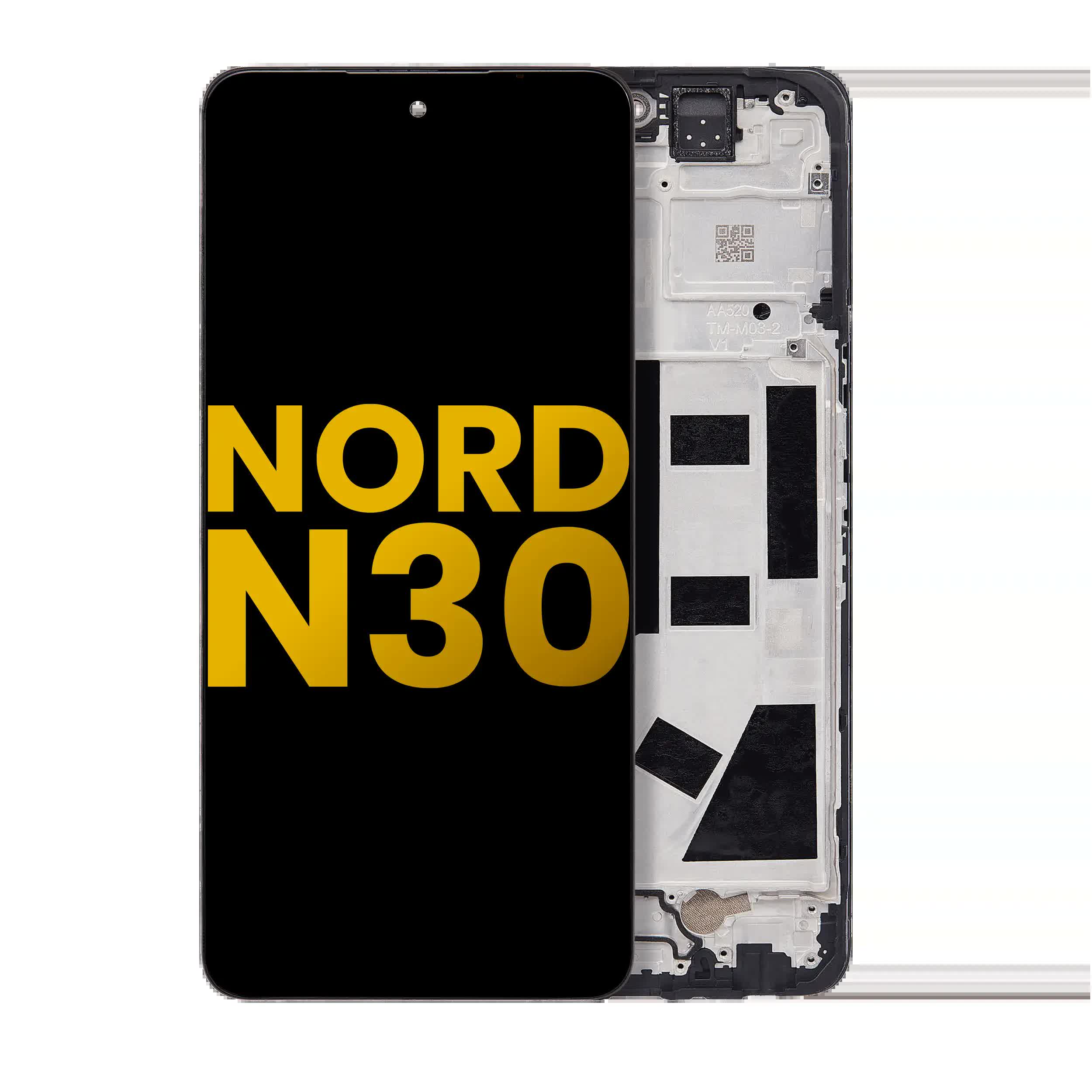 LCD Display mit Rahmen für OnePlus Nord N30 5G (professionell aufgearbeitet)