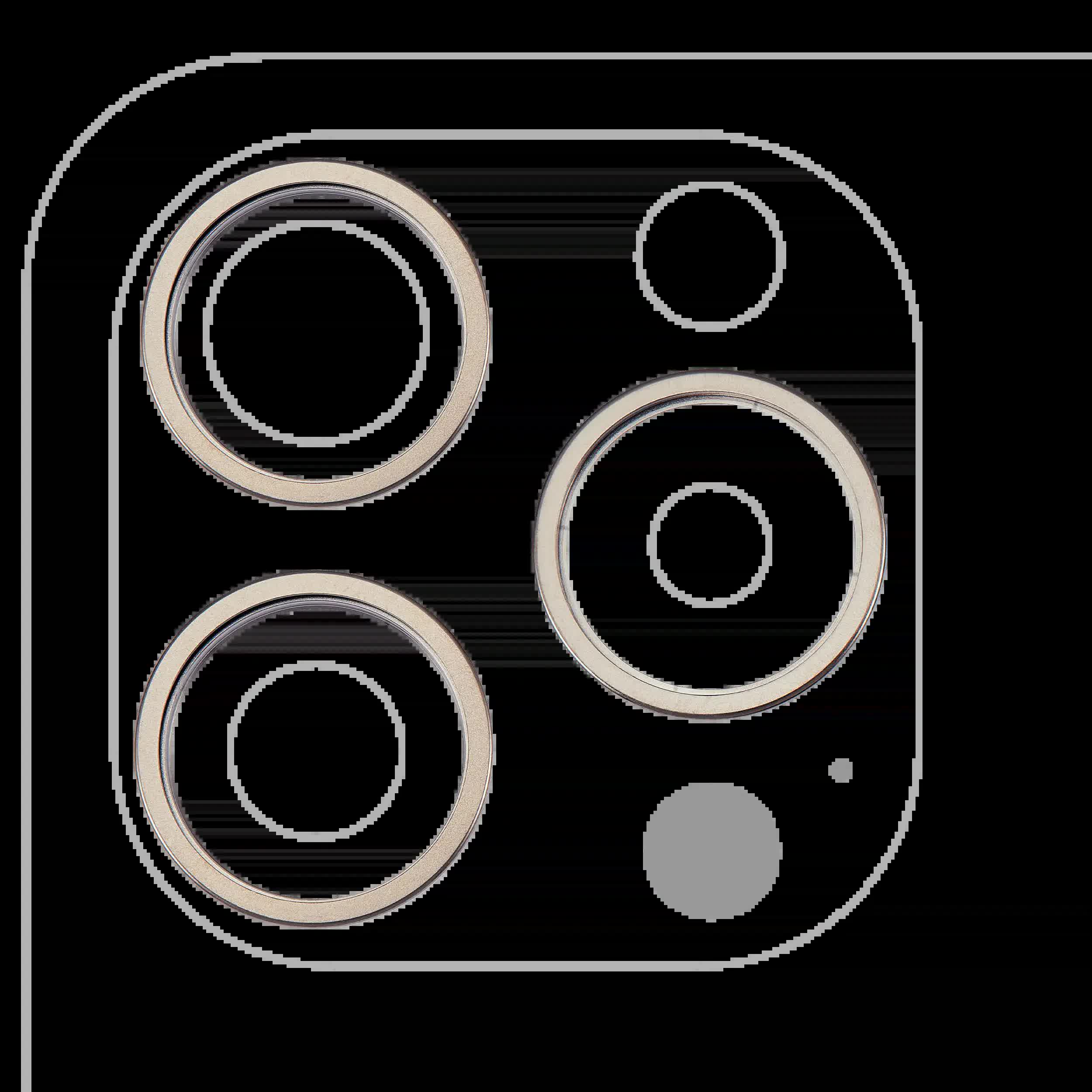 Rückkamera-Blendenring einzeln für iPhone 15 Pro (Natural Titanium) (3-teiliges Set)