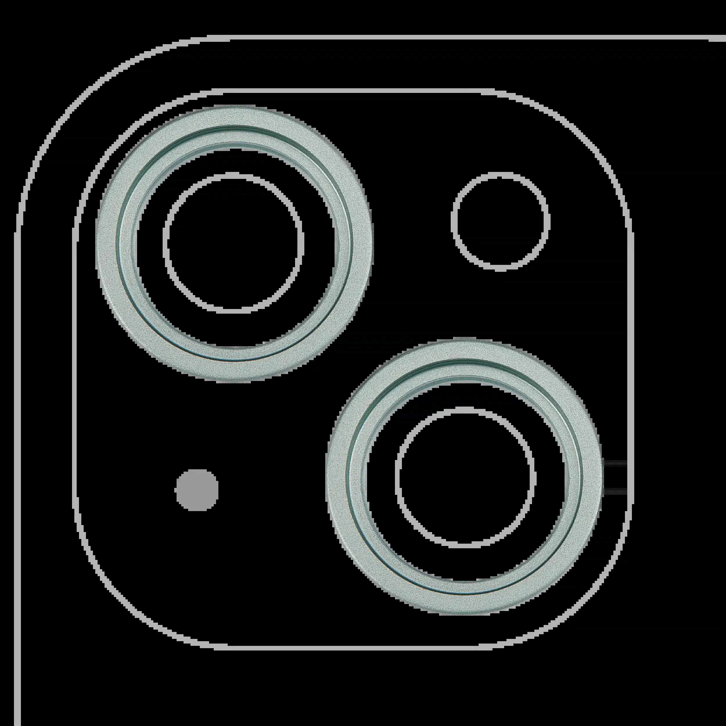 Rückkamera-Blendenring einzeln für iPhone 15 / 15 Plus (Green (Grün)) (2-teiliges Set)