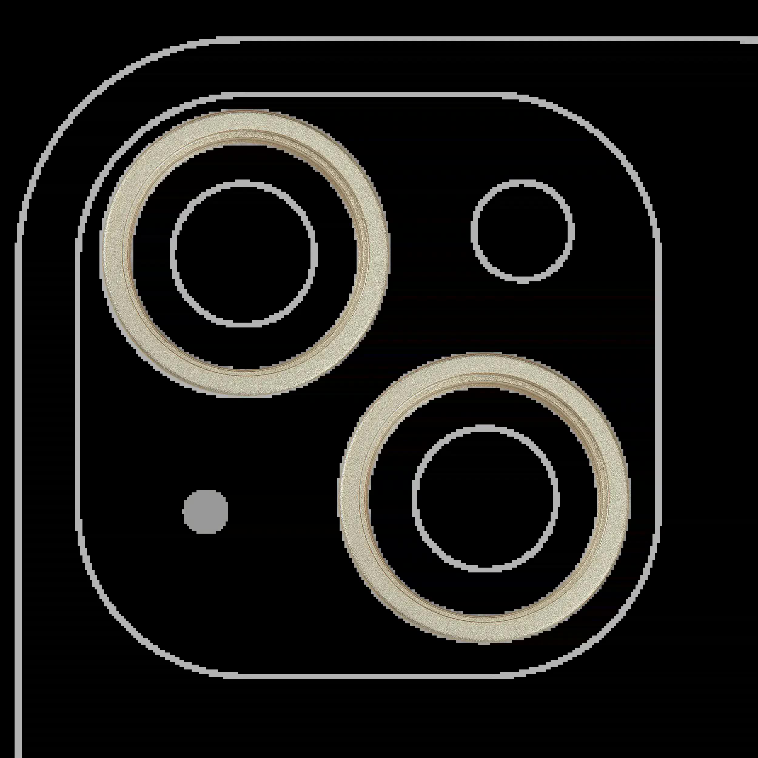 Rückkamera-Blendenring einzeln für iPhone 15 / 15 Plus (Yellow) (2-teiliges Set)