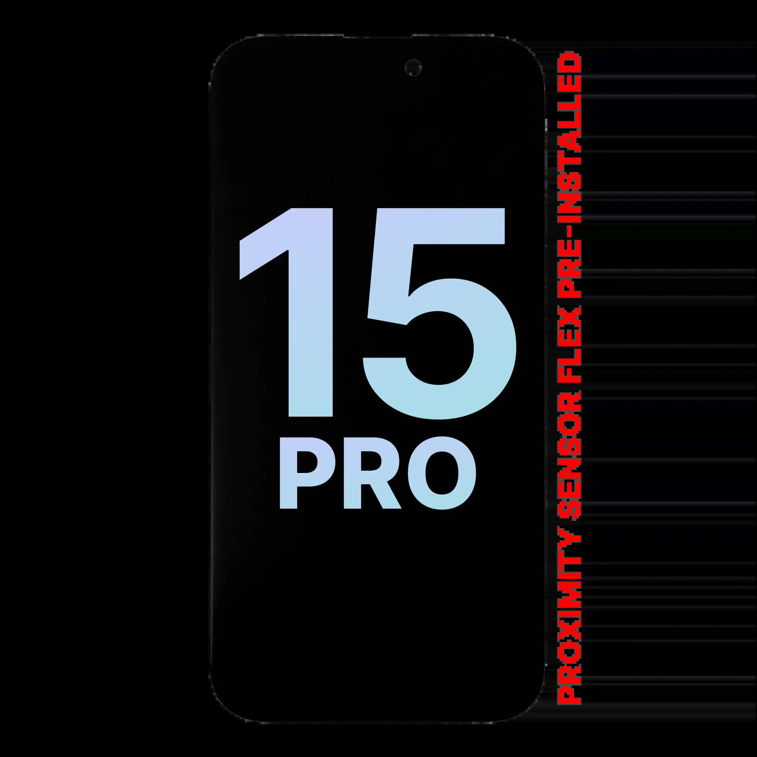 OLED Display mit Näherungssensor Flex vormontiert für iPhone 15 Pro (Service Pack)