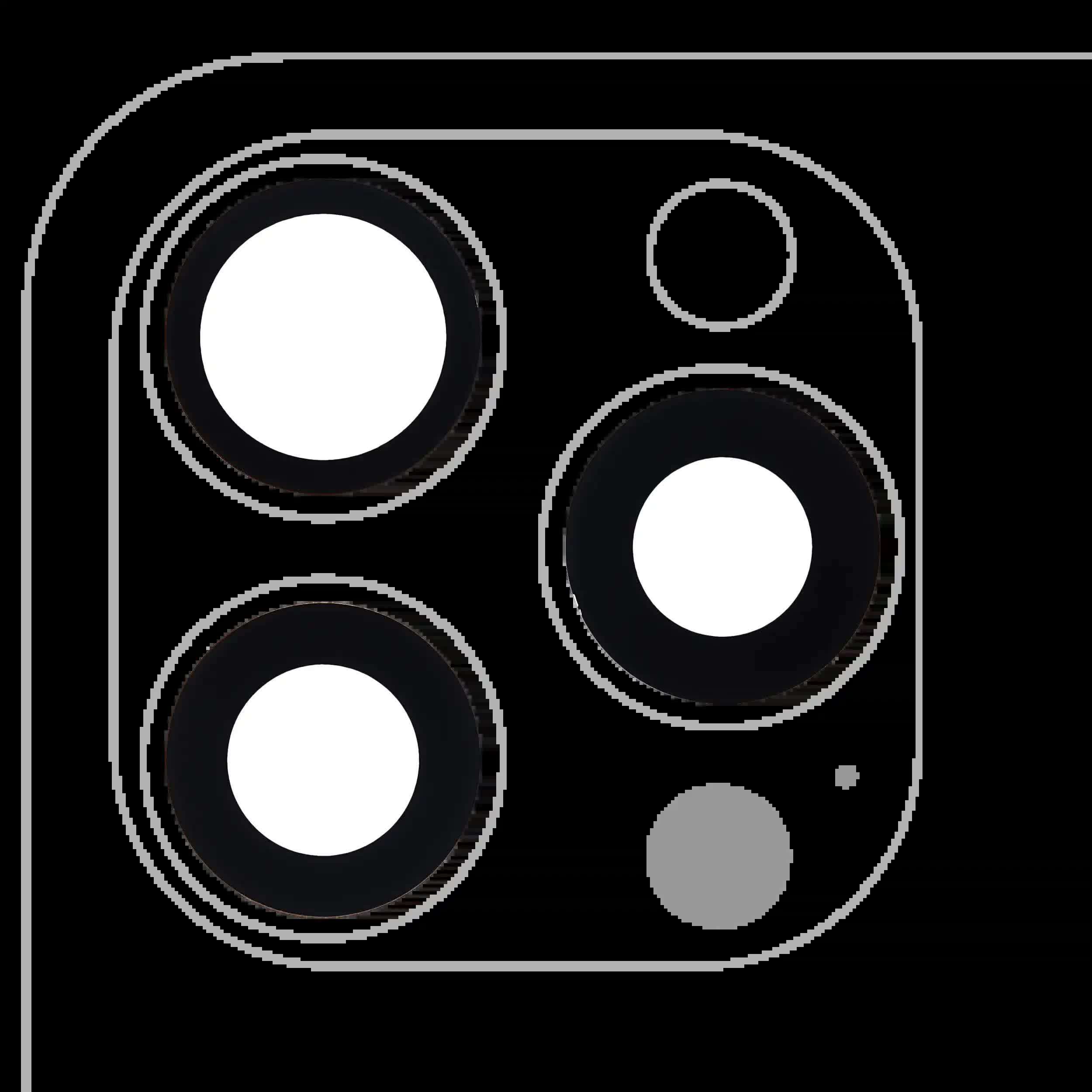 Rückkamera-Glas (nur Glas) mit Klebefolie für iPhone 15 Pro Max (3-teiliges Set) (Premium) (Real Sapphire)