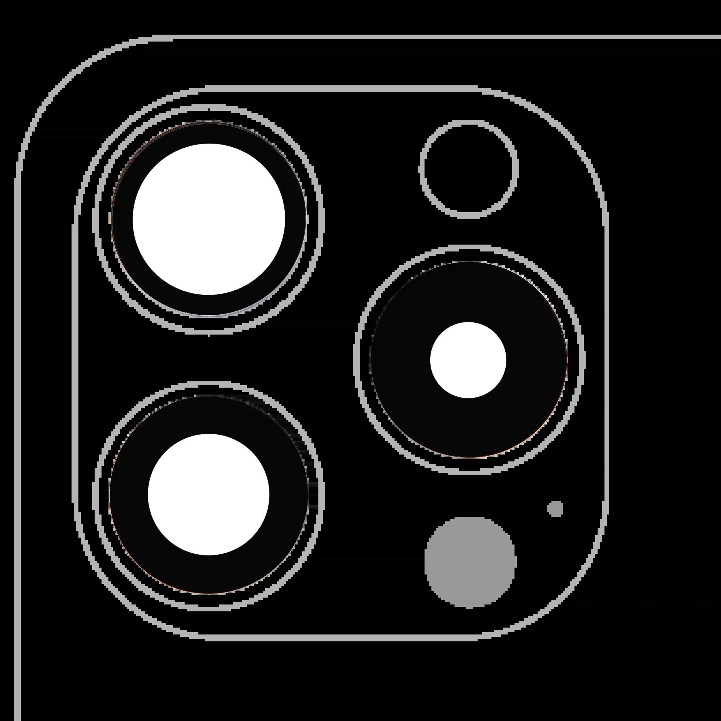 Rückkamera-Glas (nur Glas) mit Klebefolie für iPhone 15 Pro (3-teiliges Set) (Real Sapphire) (Premium)
