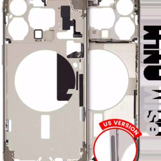 Mittelrahmen mit Kleinteilen für iPhone 15 Pro Max (US-Version) (ausgebautes Originalteil: Grade A) (Natural Titanium)