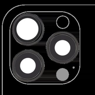 Rückkamera-Glas mit Halterung und Blende für iPhone 15 Pro Max (3-teiliges Set) (Premium) (Black Titanium)