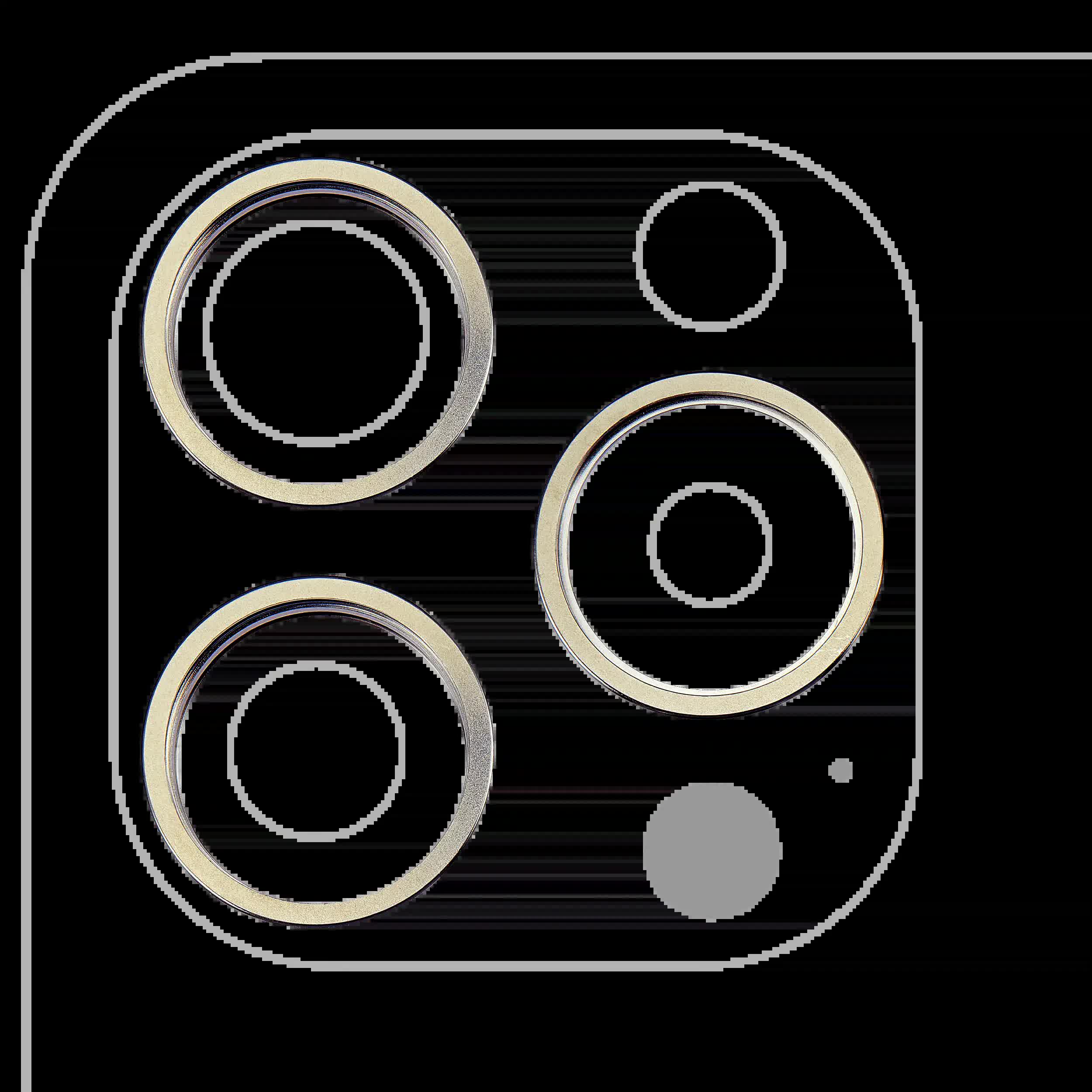 Rückkamera-Blendenring einzeln für iPhone 15 Pro Max (Natural Titanium) (3-teiliges Set)
