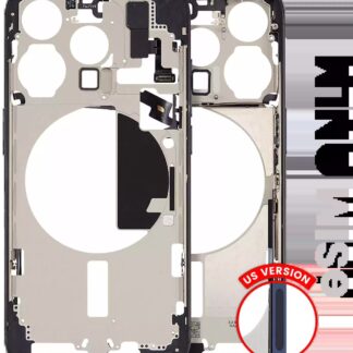 Mittelrahmen mit Kleinteilen für iPhone 15 Pro (US-Version) (ausgebautes Originalteil: Grade A) (Blue Titanium)