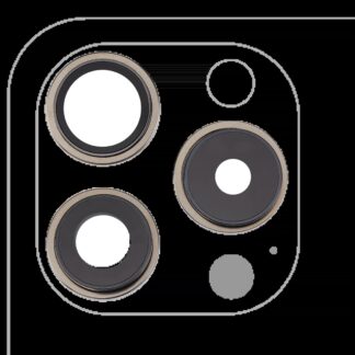 Rückkamera-Glas mit Halterung und Blende für iPhone 15 Pro (3-teiliges Set) (Premium) (Natural Titanium)