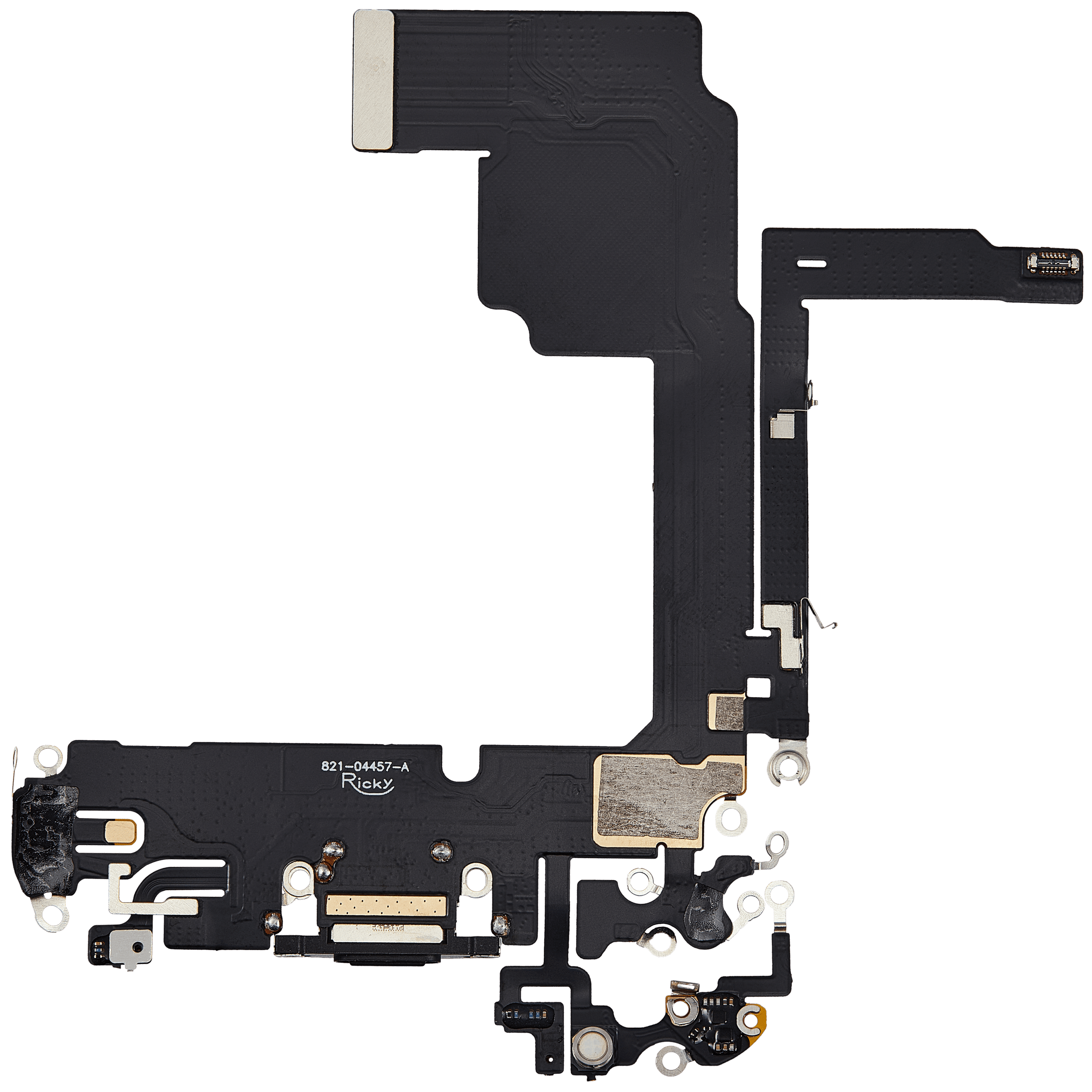 Ladebuchse Flexkabel für iPhone 15 Pro (Aftermarket Plus) (Black Titanium) – Bild 3