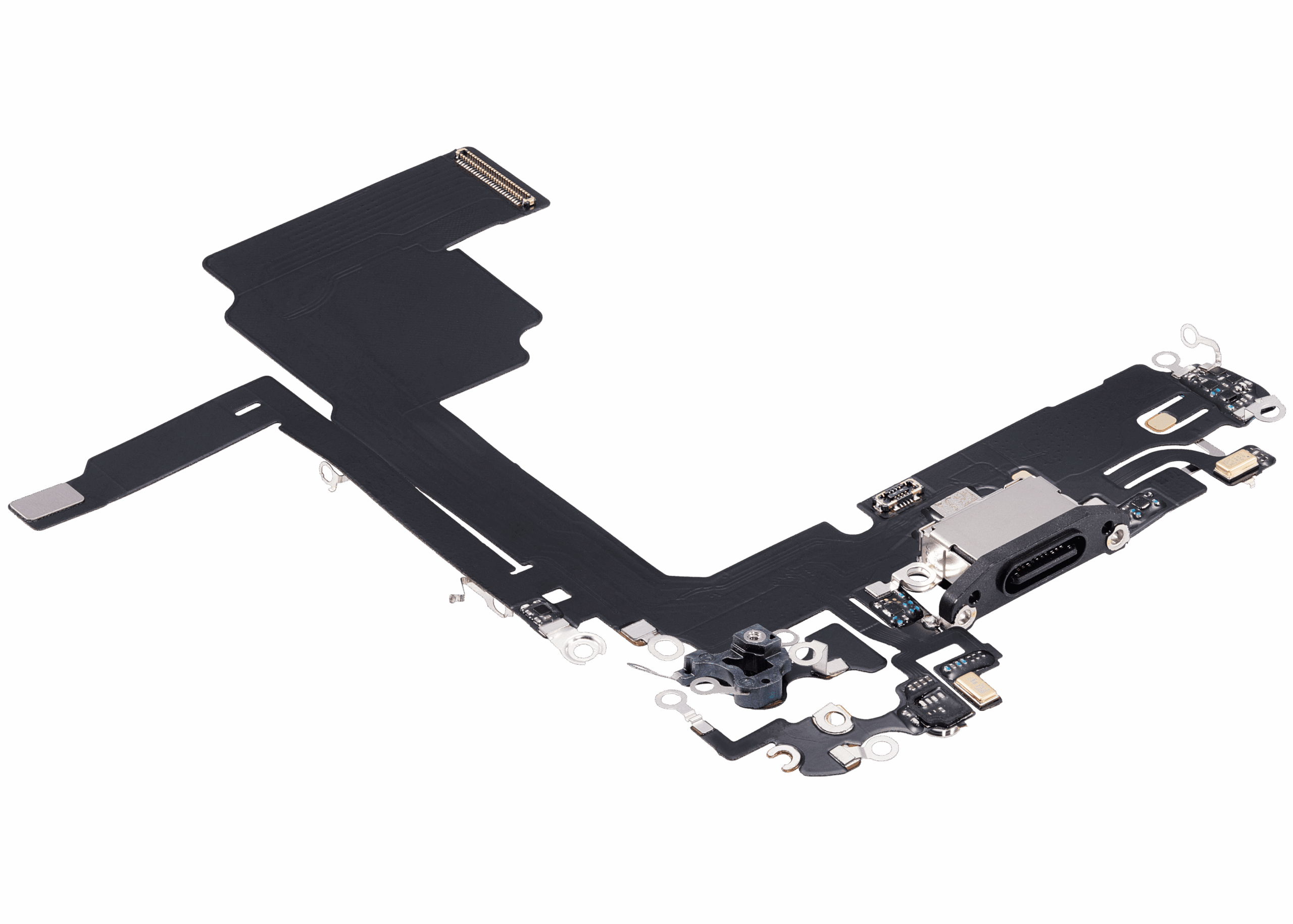 Ladebuchse Flexkabel für iPhone 15 Pro (Aftermarket Plus) (Black Titanium) – Bild 4