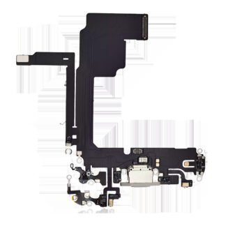 Ladebuchse Flexkabel für iPhone 15 Pro (Aftermarket Plus) (White Titanium)