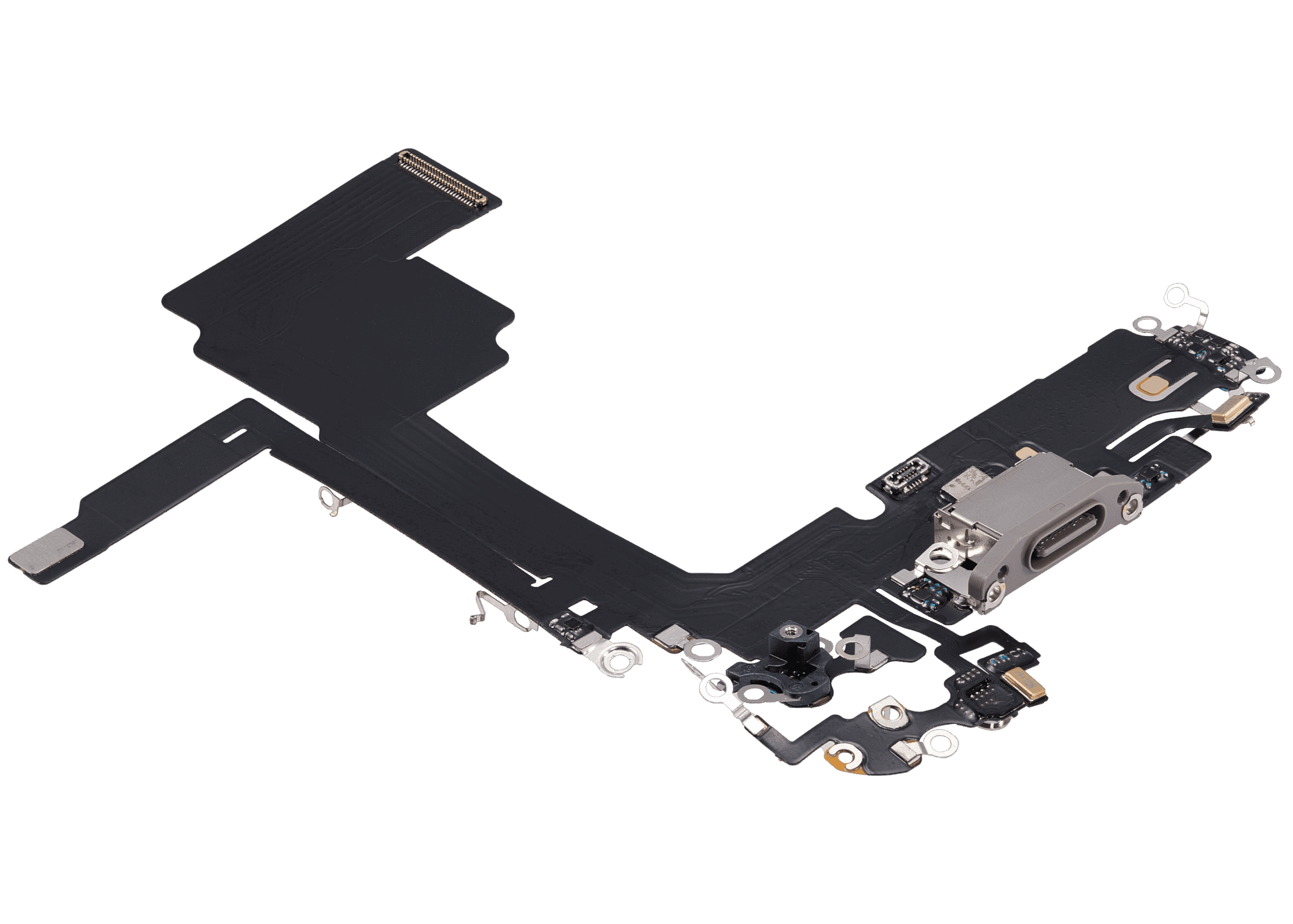 Ladebuchse Flexkabel für iPhone 15 Pro (Aftermarket Plus) (Natural Titanium) – Bild 4