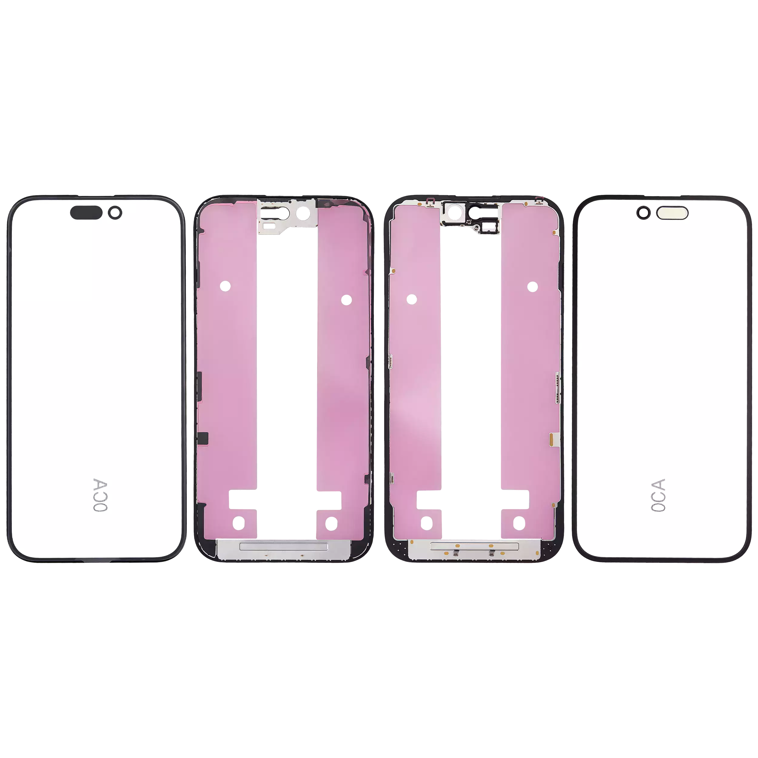 3 in 1 (Glas mit OCA vormontiert + Rahmen) für iPhone 15 (OCA Master) – Bild 4