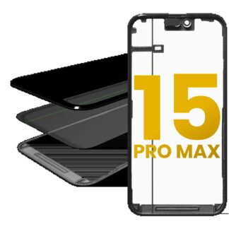 3 in 1 (Glas mit OCA vormontiert + Rahmen) für iPhone 15 Pro Max (OCA Master)