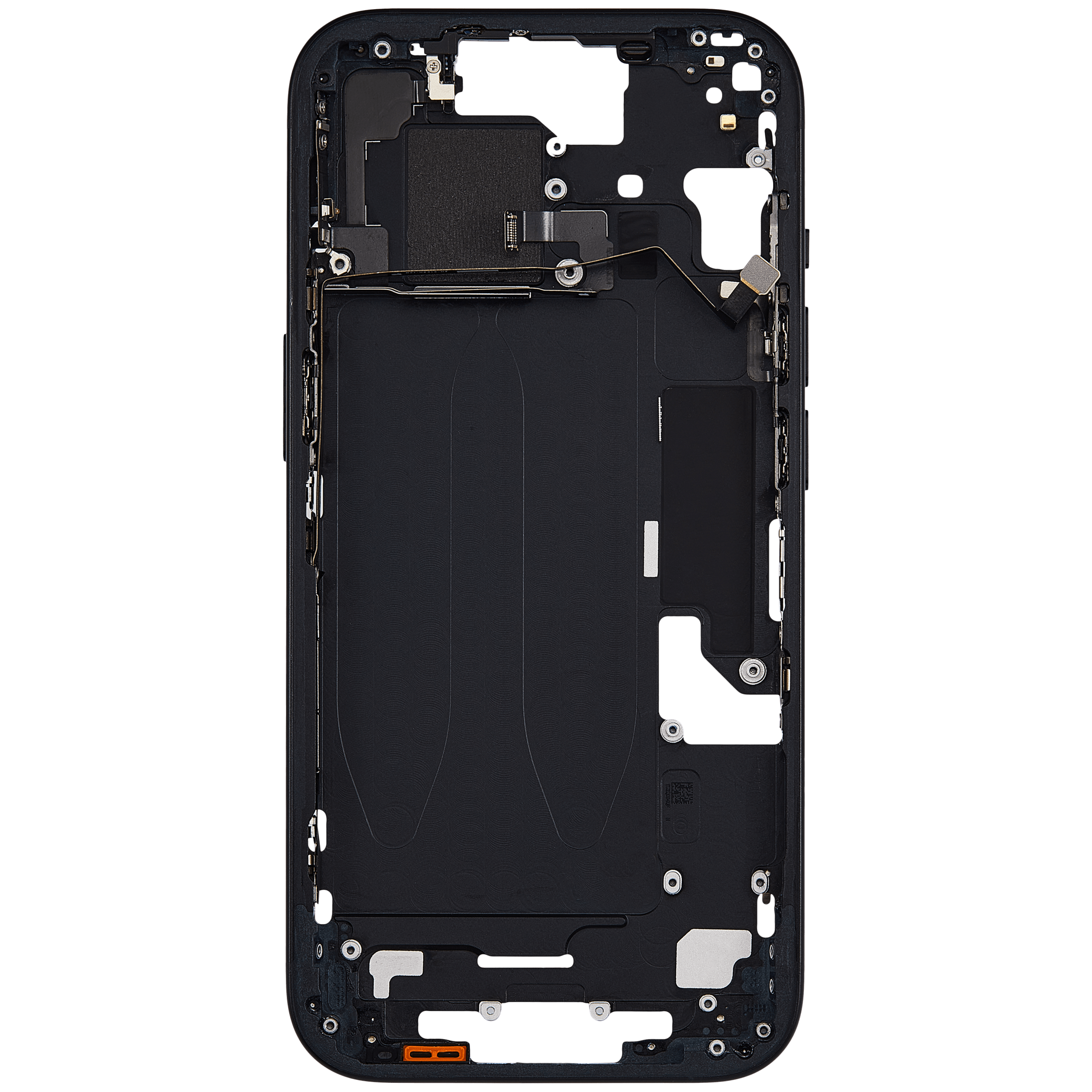 Mittelrahmen mit Kleinteilen für iPhone 15 (US-Version) (ausgebautes Originalteil: Grade A) (Black (Schwarz)) – Bild 4
