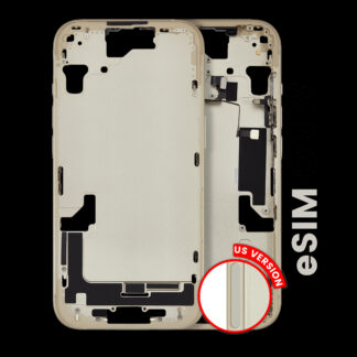 Mittelrahmen mit Kleinteilen für iPhone 15 (US-Version) (ausgebautes Originalteil: Grade A) (Yellow)