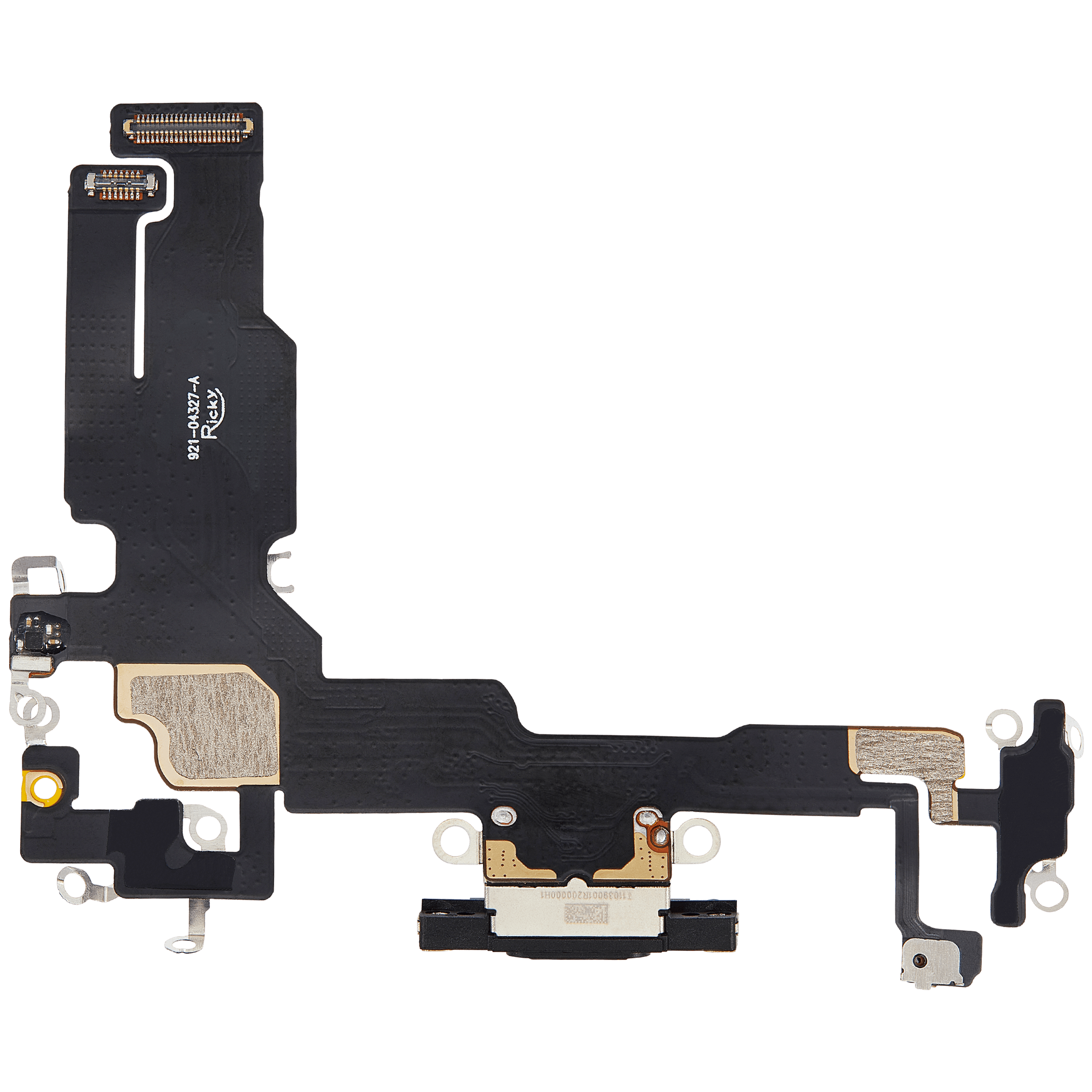 Ladebuchse Flexkabel für iPhone 15 (Aftermarket Plus) (Black (Schwarz)) – Bild 3
