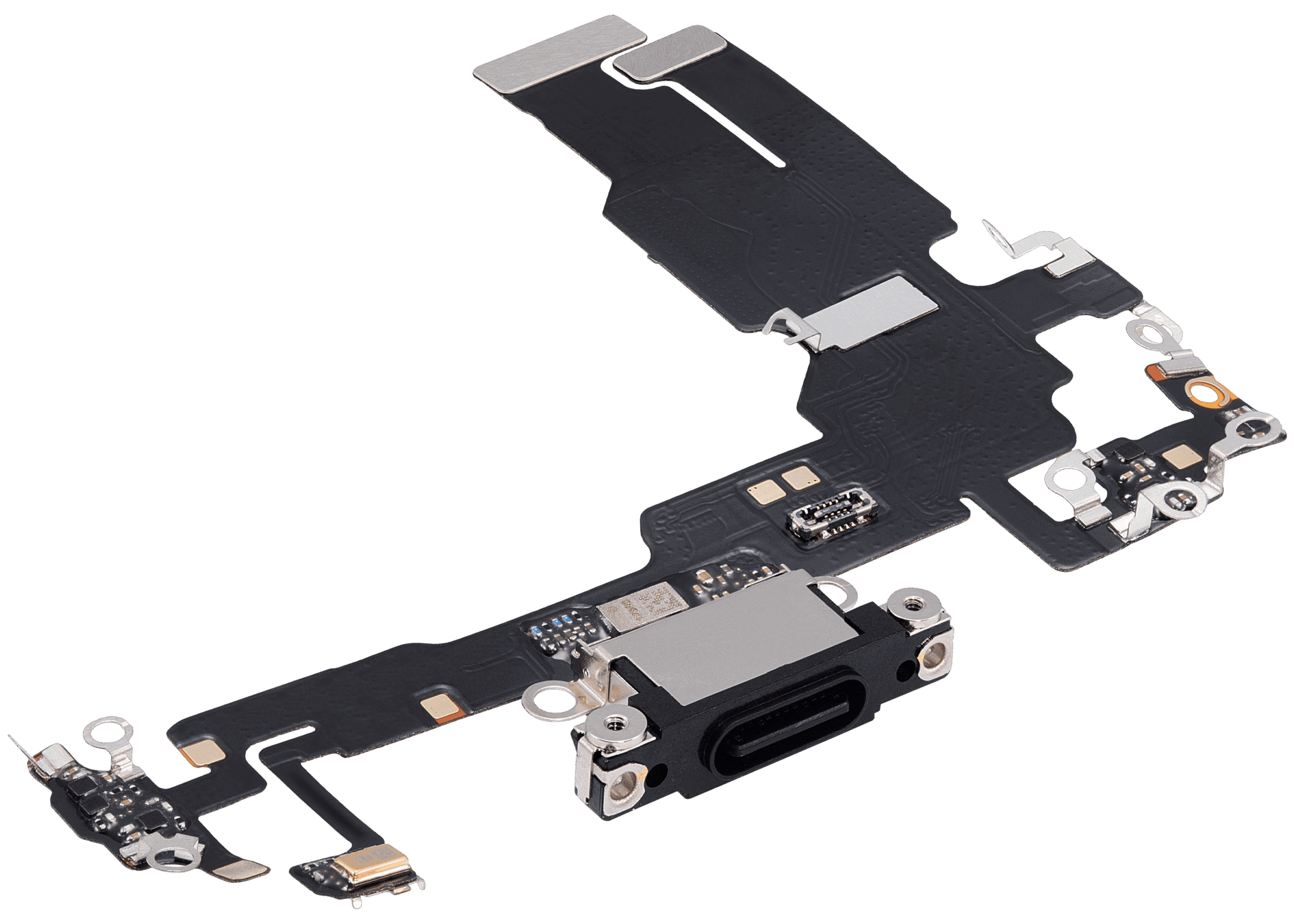 Ladebuchse Flexkabel für iPhone 15 (Aftermarket Plus) (Black (Schwarz)) – Bild 4