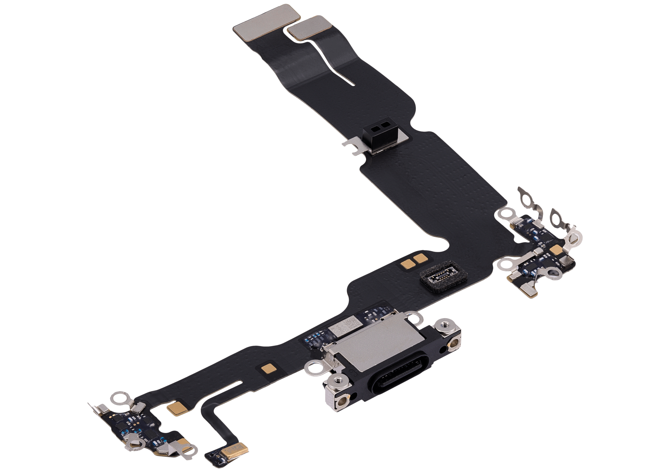 Ladebuchse Flexkabel für iPhone 15 Plus (Premium) (Black (Schwarz)) – Bild 4