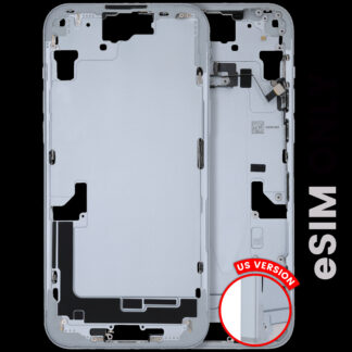 Mittelrahmen mit Kleinteilen für iPhone 15 Plus (US-Version) (ausgebautes Originalteil: Grade A) (Blue (Blau))