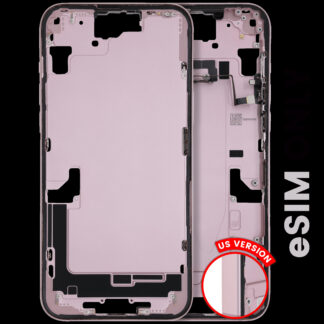 Mittelrahmen mit Kleinteilen für iPhone 15 Plus (US-Version) (ausgebautes Originalteil: Grade A) (Pink (Rosa))