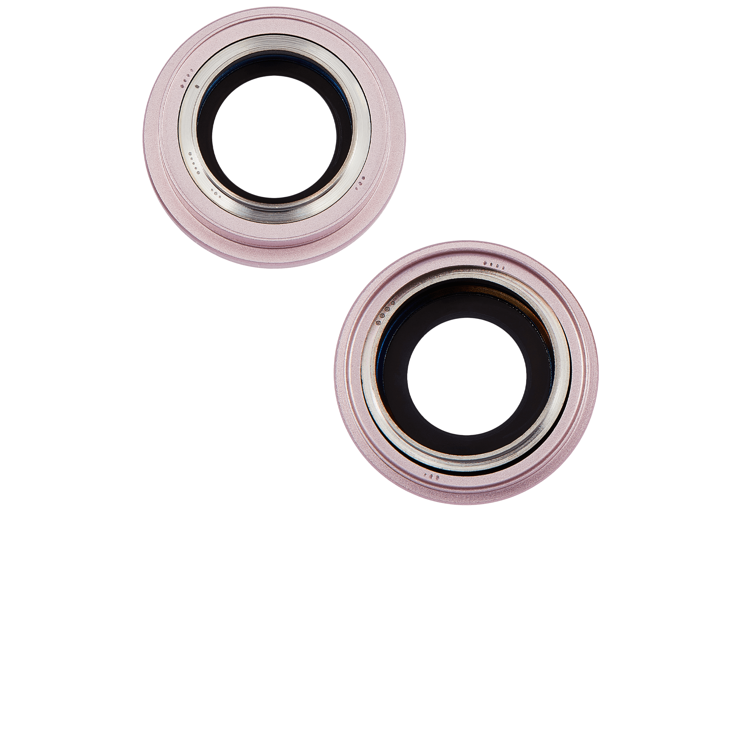 Rückkamera-Glas mit Halterung und Blende für iPhone 15 / 15 Plus (2-teiliges Set) (Premium) (Pink (Rosa)) – Bild 2