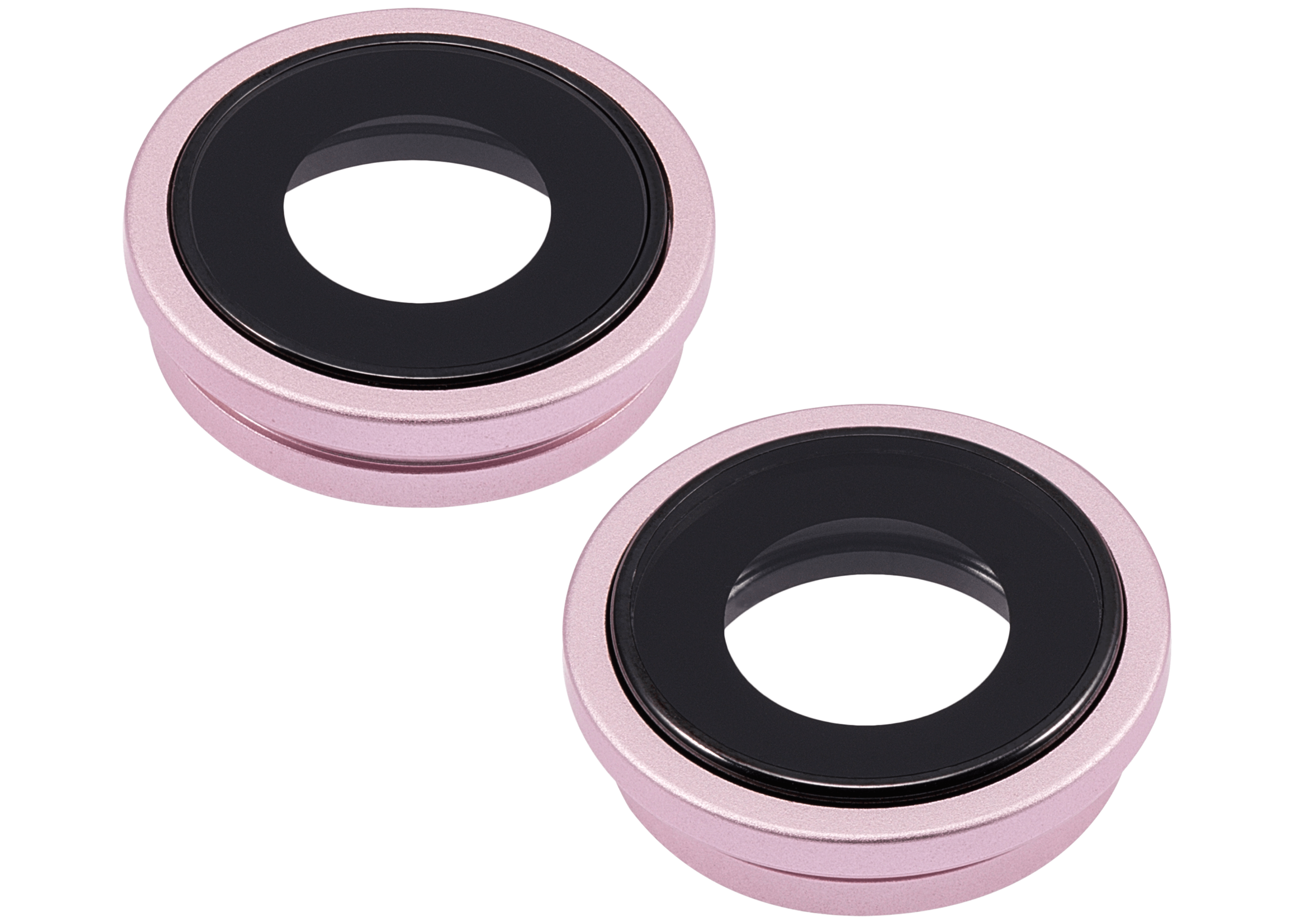 Rückkamera-Glas mit Halterung und Blende für iPhone 15 / 15 Plus (2-teiliges Set) (Premium) (Pink (Rosa)) – Bild 3